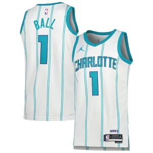 Impressive LaMelo Ball Charlotte Hornets Jordan Brand Unisex Swingman Jersey Association Edition White/Teal