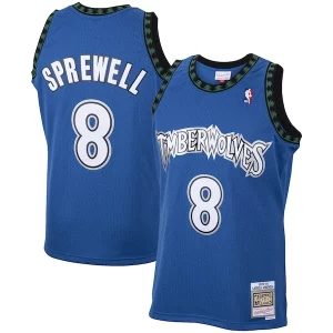 Impressive Latrell Sprewell Minnesota Timberwolves 2001/02 Hardwood Classics Swingman Jersey Blue