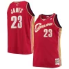 Impressive LeBron James Cleveland Cavaliers 2003/04 Big & Tall Hardwood Classics Swingman Jersey Red