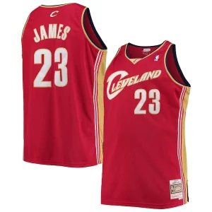 Impressive LeBron James Cleveland Cavaliers 2003/04 Big & Tall Hardwood Classics Swingman Jersey Red