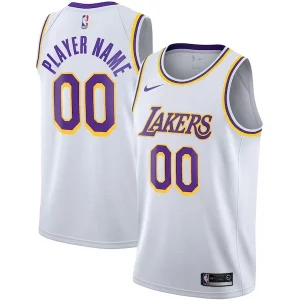 Impressive Los Angeles Lakers Nike 2020/21 Swingman Custom Jersey Association Edition White