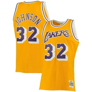 Impressive Magic Johnson Los Angeles Lakers 1984/85 Big & Tall Hardwood Classics Swingman Jersey Gold