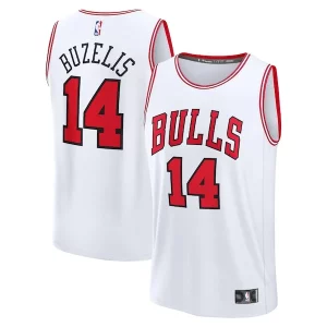 Stylish Matas Buzelis Chicago Bulls Fast Break Replica Player Jersey Association Edition White
