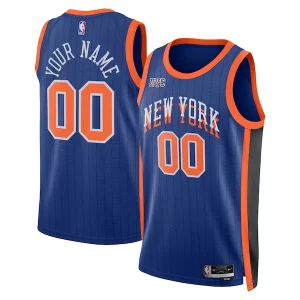 Impressive New York Knicks Nike Unisex 2023/24 Custom Swingman Jersey Blue City Edition