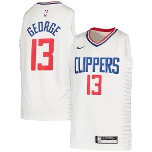 Impressive Paul George LA Clippers Nike Youth 2020/21 Swingman Jersey Association Edition White