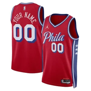 Impressive Philadelphia 76ers Jordan Brand Unisex 2022/23 Swingman Custom Jersey Statement Edition Red