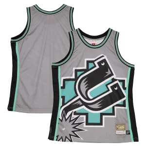 Impressive San Antonio Spurs Hardwood Classics Blown Out Fashion Jersey Gray
