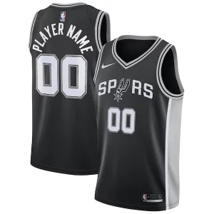 Impressive San Antonio Spurs Nike Swingman Custom Jersey Black Icon Edition