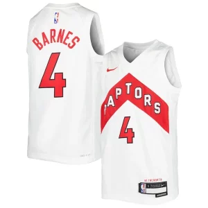 Impressive Scottie Barnes Toronto Raptors Nike Youth Swingman Jersey Association Edition White/Red