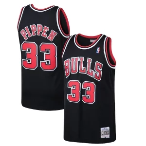 Impressive Scottie Pippen Chicago Bulls 1997/98 Hardwood Classics Swingman Jersey Black/White