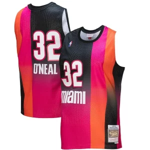 Impressive Shaquille O'Neal Miami Heat 2005/06 Hardwood Classics Fadeaway Swingman Player Jersey Pink/Black
