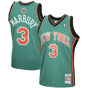 Impressive Stephon Marbury New York Knicks 2001/02 Hardwood Classics Swingman Jersey Green
