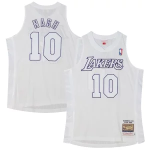 Impressive Steve Nash Los Angeles Lakers 2012 Authentic Player Jersey White