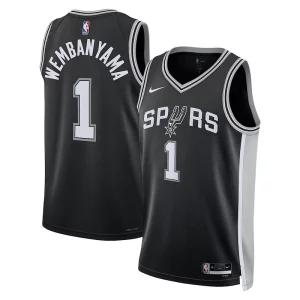 Impressive Victor Wembanyama San Antonio Spurs Nike Unisex 2023 NBA Draft First Round Pick Swingman Jersey Icon Edition Black
