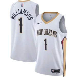 Impressive Zion Williamson New Orleans Pelicans Nike Unisex Swingman Jersey Association Edition White/Navy