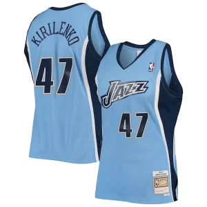 Premium Andrei Kirilenko Utah Jazz 2009/10 Hardwood Classics Swingman Jersey Powder Blue