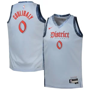 Premium Bilal Coulibaly Washington Wizards Nike Youth 2024/25 Swingman Player Jersey City Edition Light Blue