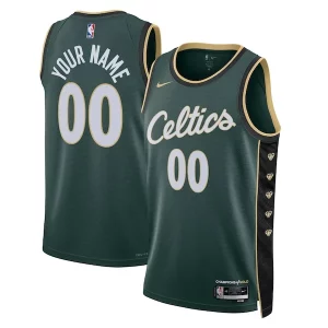 Premium Boston Celtics Nike Unisex 2022/23 Swingman Custom Jersey City Edition Kelly Green