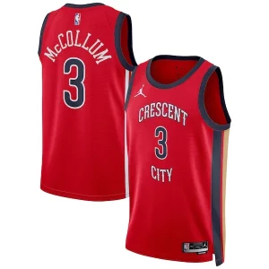 Premium CJ McCollum New Orleans Pelicans Jordan Brand Unisex Swingman Jersey Statement Edition Red