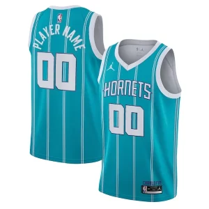Premium Charlotte Hornets Jordan Brand 2020/21 Swingman Custom Jersey Icon Edition Teal
