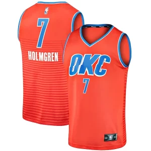Premium Chet Holmgren Oklahoma City Thunder Fast Break Replica Player Jersey Statement Edition Orange