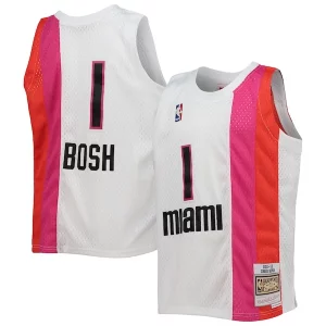 Premium Chris Bosh Miami Heat Youth 2011/12 Hardwood Classics Swingman Jersey White