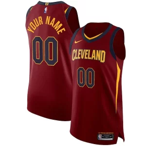 Premium Cleveland Cavaliers Nike Authentic Custom Jersey Wine Icon Edition