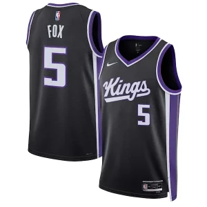 Premium De'Aaron Fox Sacramento Kings Nike Unisex Swingman Jersey Icon Edition Black/White