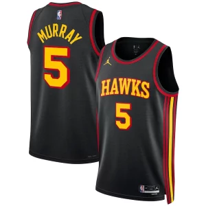 Premium Dejounte Murray Atlanta Hawks Jordan Brand Unisex Swingman Jersey Statement Edition Black