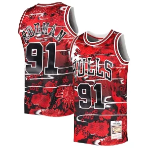Premium Dennis Rodman Chicago Bulls 1997/98 Hardwood Classics Lunar New Year Swingman Jersey Red