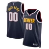 Premium Denver Nuggets Nike 2021/22 Diamond Swingman Custom Jersey Icon Edition Navy