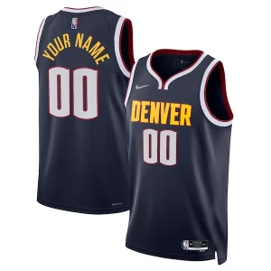 Premium Denver Nuggets Nike 2021/22 Diamond Swingman Custom Jersey Icon Edition Navy