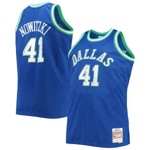 Premium Dirk Nowitzki Dallas Mavericks Big & Tall 1998/99 NBA 75th Anniversary Diamond Swingman Jersey Blue