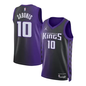Premium Domantas Sabonis Sacramento Kings Jordan Brand Unisex Swingman Jersey Statement Edition Purple