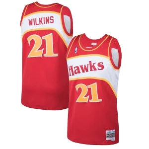 Premium Dominique Wilkins Atlanta Hawks 1986/87 Hardwood Classics Swingman Jersey Red