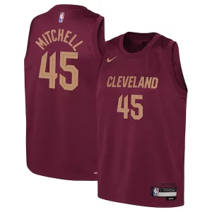 Premium Donovan Mitchell Cleveland Cavaliers Nike Youth Swingman Jersey Icon Edition Wine