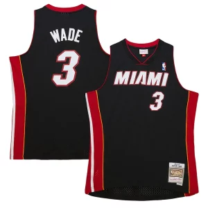 Impressive Dwyane Wade Miami Heat Hardwood Classics Swingman Jersey Black