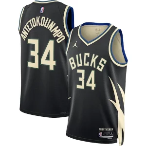 Premium Giannis Antetokounmpo Milwaukee Bucks Jordan Brand Unisex Swingman Jersey Statement Edition Black
