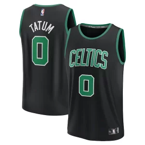 Fantastic Jayson Tatum Boston Celtics Fast Break Replica Player Jersey Statement Edition Black