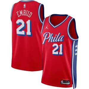 Premium Joel Embiid Philadelphia 76ers Jordan Brand Unisex Swingman Jersey Statement Edition Red