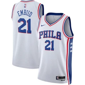 Premium Joel Embiid Philadelphia 76ers Nike Unisex Swingman Jersey Association Edition White/Royal