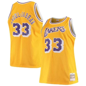 Premium Kareem Abdul Jabbar Los Angeles Lakers 1984/85 Big & Tall Hardwood Classics Swingman Jersey Gold