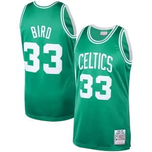 Premium Larry Bird Boston Celtics 1985/86 Hardwood Classics Authentic Jersey Kelly Green