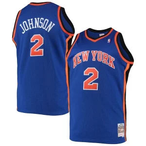 Premium Larry Johnson New York Knicks 1998/99 Big & Tall Hardwood Classics Swingman Jersey Blue