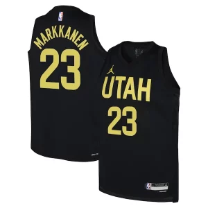 Premium Lauri Markkanen Utah Jazz Jordan Brand Youth Swingman Jersey Statement Edition Black