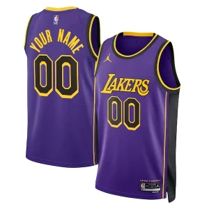 Premium Los Angeles Lakers Jordan Brand Unisex 2022/23 Swingman Custom Jersey Statement Edition Purple
