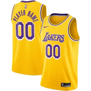 Premium Los Angeles Lakers Nike 2020/21 Swingman Custom Jersey Icon Edition Gold