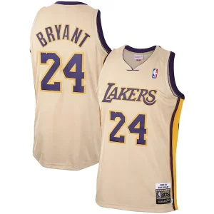 Premium Men's Los Angeles Lakers Kobe Bryant Gold 2008 09 Hardwood Classics Authentic Player Jersey