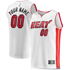 Premium Miami Heat Youth Fast Break Custom Replica Jersey Association Edition White