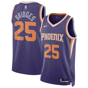 Premium Mikal Bridges Phoenix Suns Nike Unisex Swingman Jersey Icon Edition Purple/White